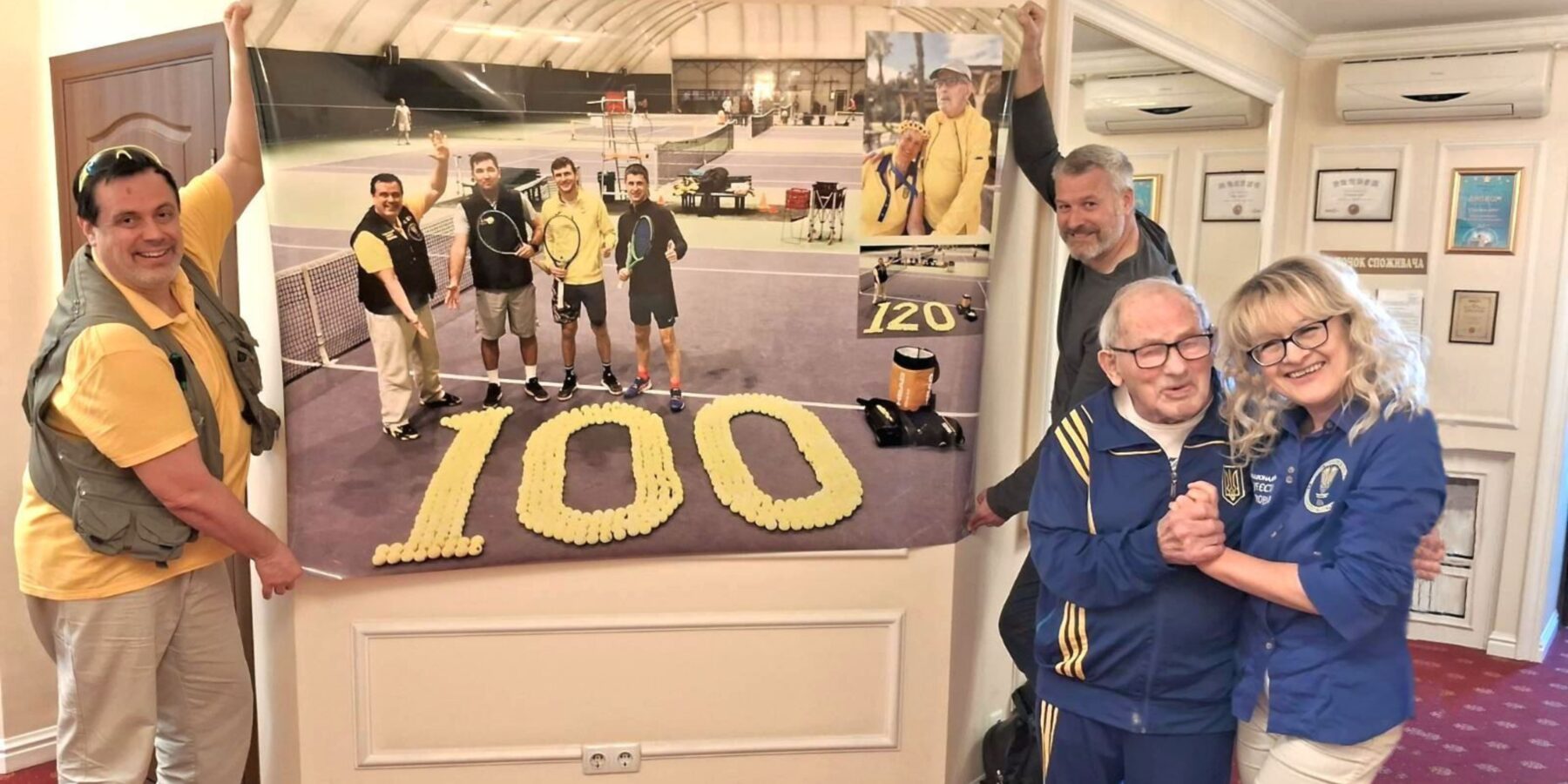 Українець, визнаний найстарішим тенісистом світу, відзначив своє 100-річчя